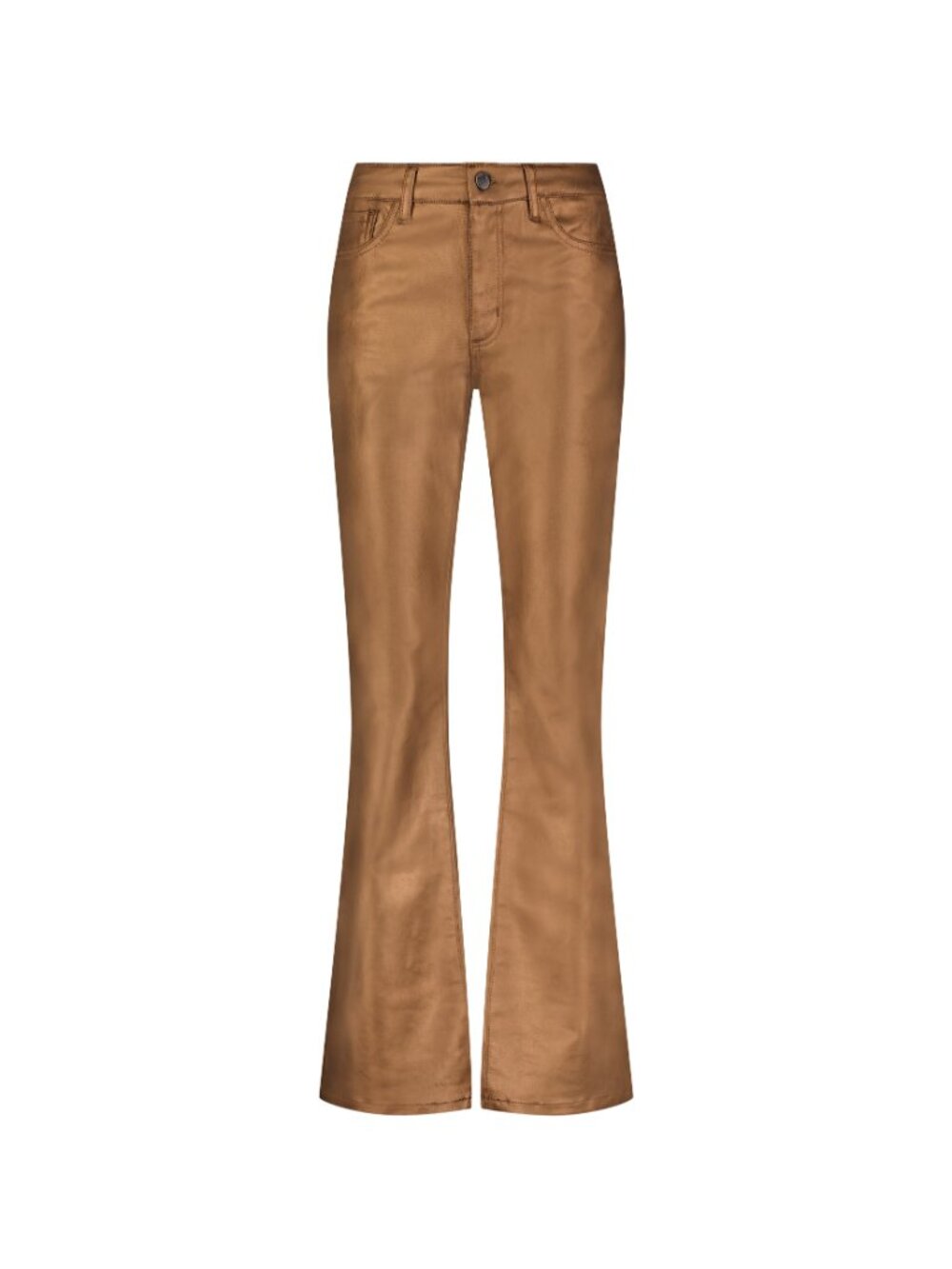 The Noli Shop Aria Coated Flare Jean Gold Metallic Petite and Classic Type - Picture 4 of 7